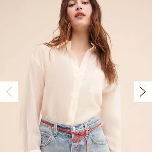 Wayf organza button down shirt from Anthropologie